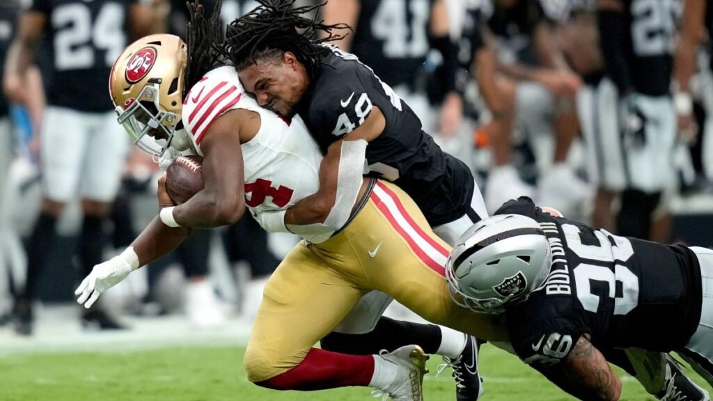 Las Vegas Raiders vs 49ers match player stats